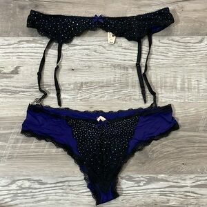 Victorias Secret Dream Angels Garter & Panty Set Size L